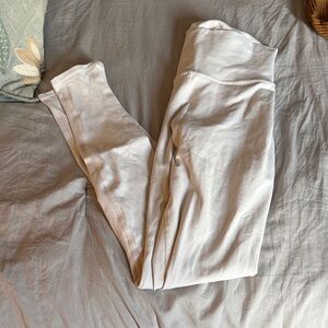All White Cream High-Waist Leggings